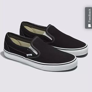 🎲Classic Black Slip-On Vans🎲 US Men’s 7, Women’s 8.5 🎲